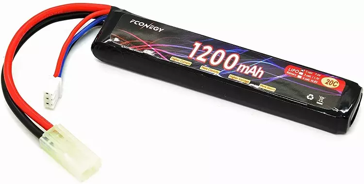 FCONEGY-Airsoft-Batterie-Lipo-7.4V-1200-mAh-2S-20C-Stick-Pack