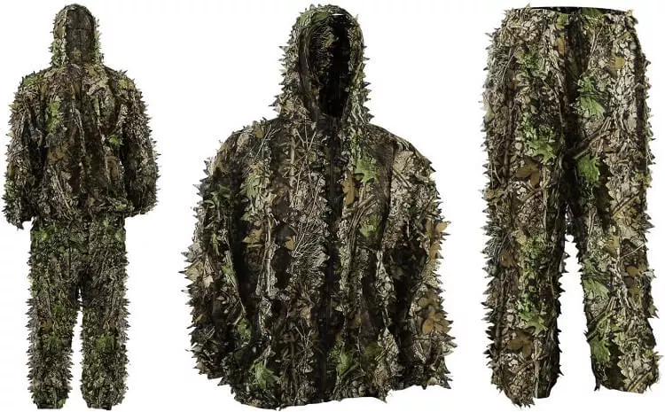 Zicac-Camouflage-3D-Ghillie-Suit-Tenu-Chasse-Affut-Militaire